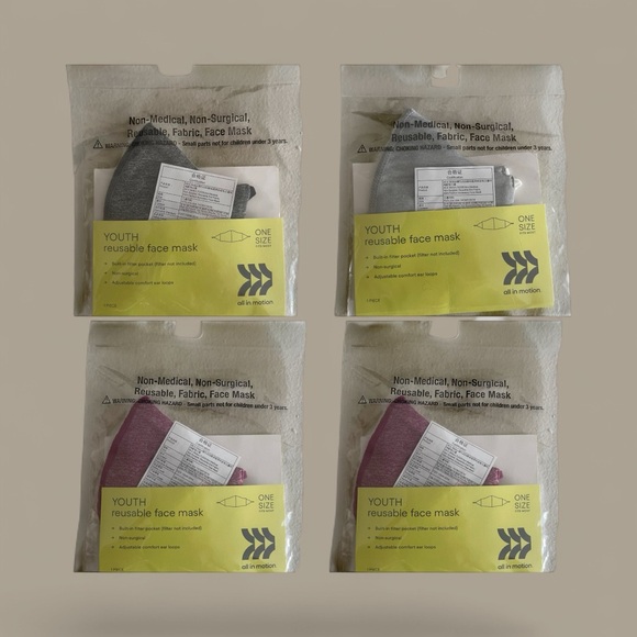 All in Motion™ Kids' Fabric youth reusable Face Mask - (Lot Of 4) - Picture 5 of 5